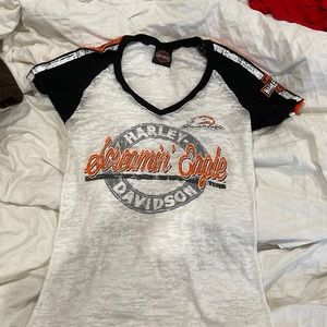 harley davidson v neck tee